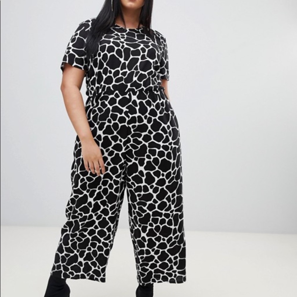 Artsy ASOS Curve Animal-Print Jumpsuit